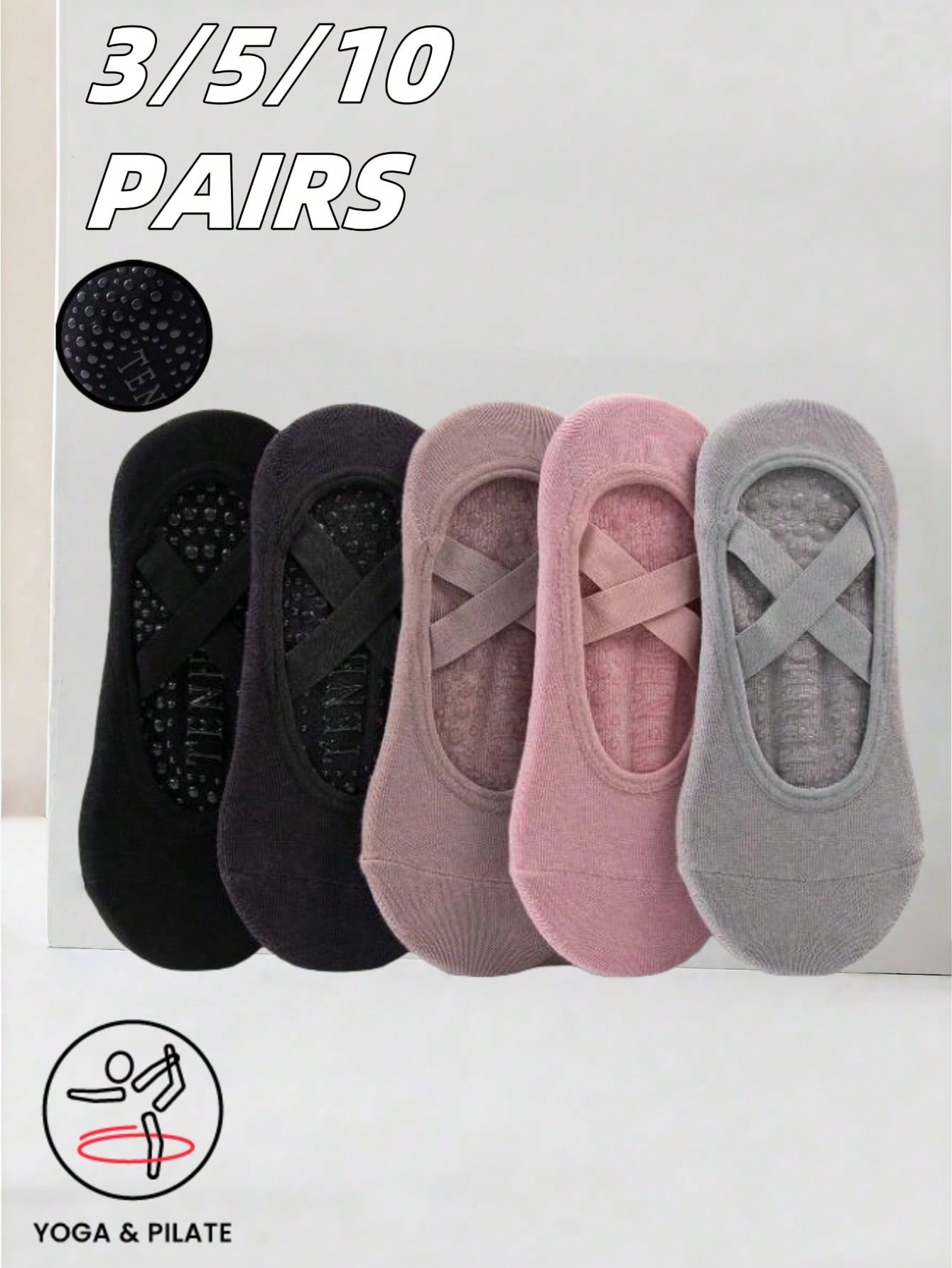 Pilates & Yoga Unleashed International Academy - Anti-slip silicone sole yoga socks with