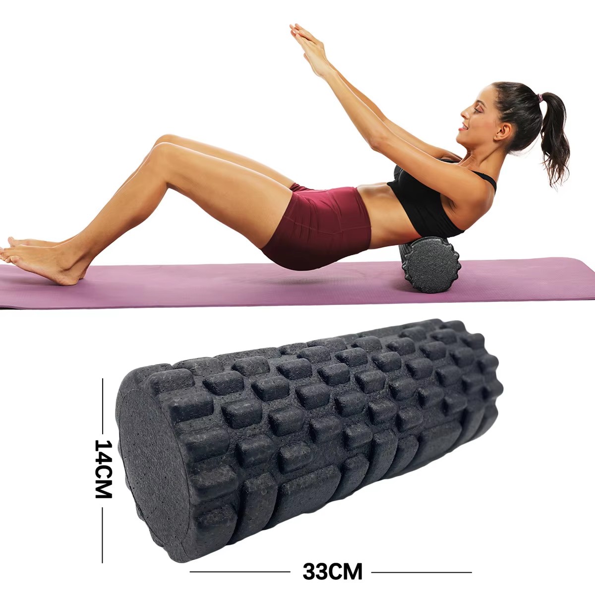 Pilates Yoga Wheel - 30/33cm Fitness Foam Roller Yoga Massage