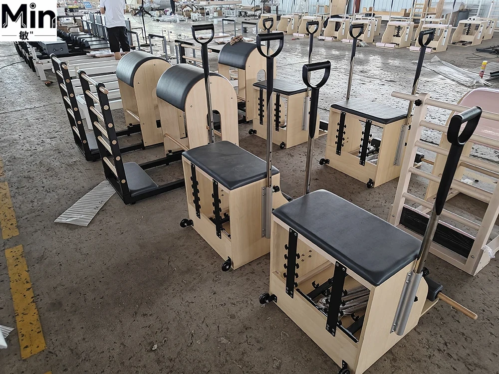 Pilates Yoga Chair - Commercial Oak Pilates Wunda Chair, Adjustable