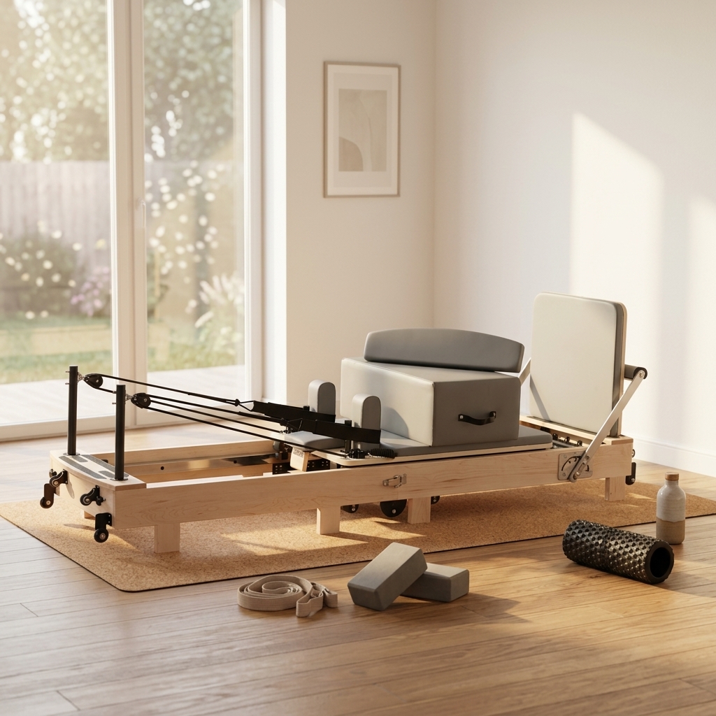 Pilates Yoga Wheel - Customized Maple Wood Folding Reformer with