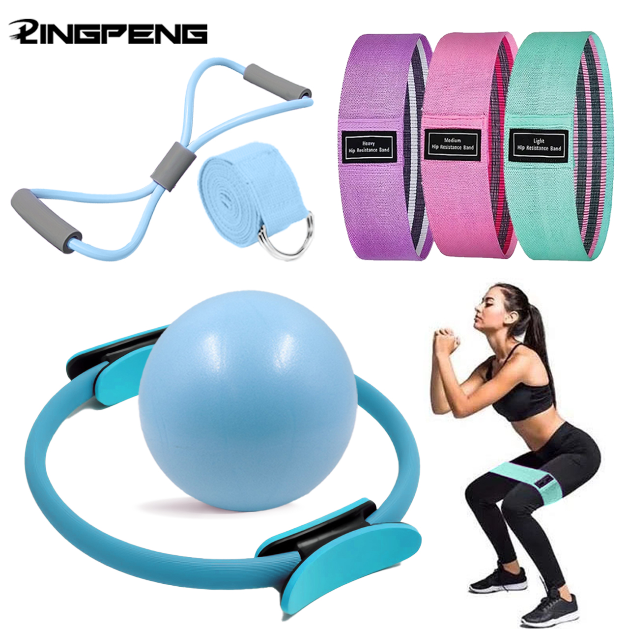 7Piece Pilates Basic Set Fitne - Pilates Toning Ball 评论和价格