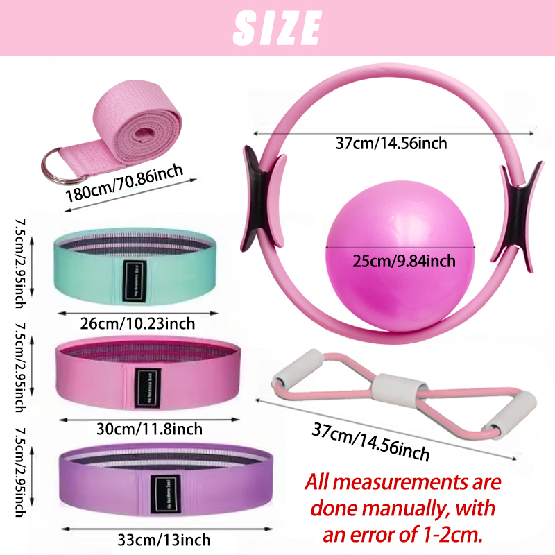 7Piece Pilates Basic Set Fitne - Pilates Toning Ball 评论和价格