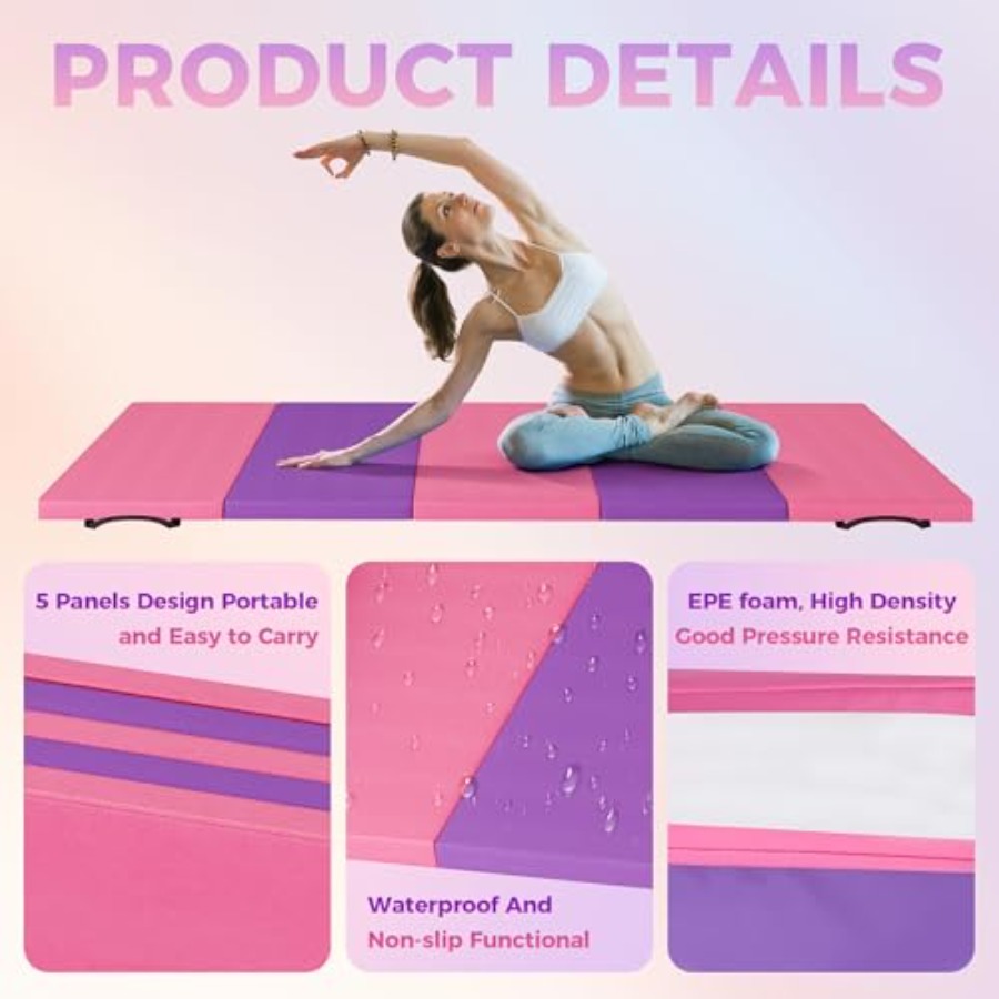 Folding Gymnastics Mat, Exerci - Pilates & Yoga Unleashed International Academy 评论和价格