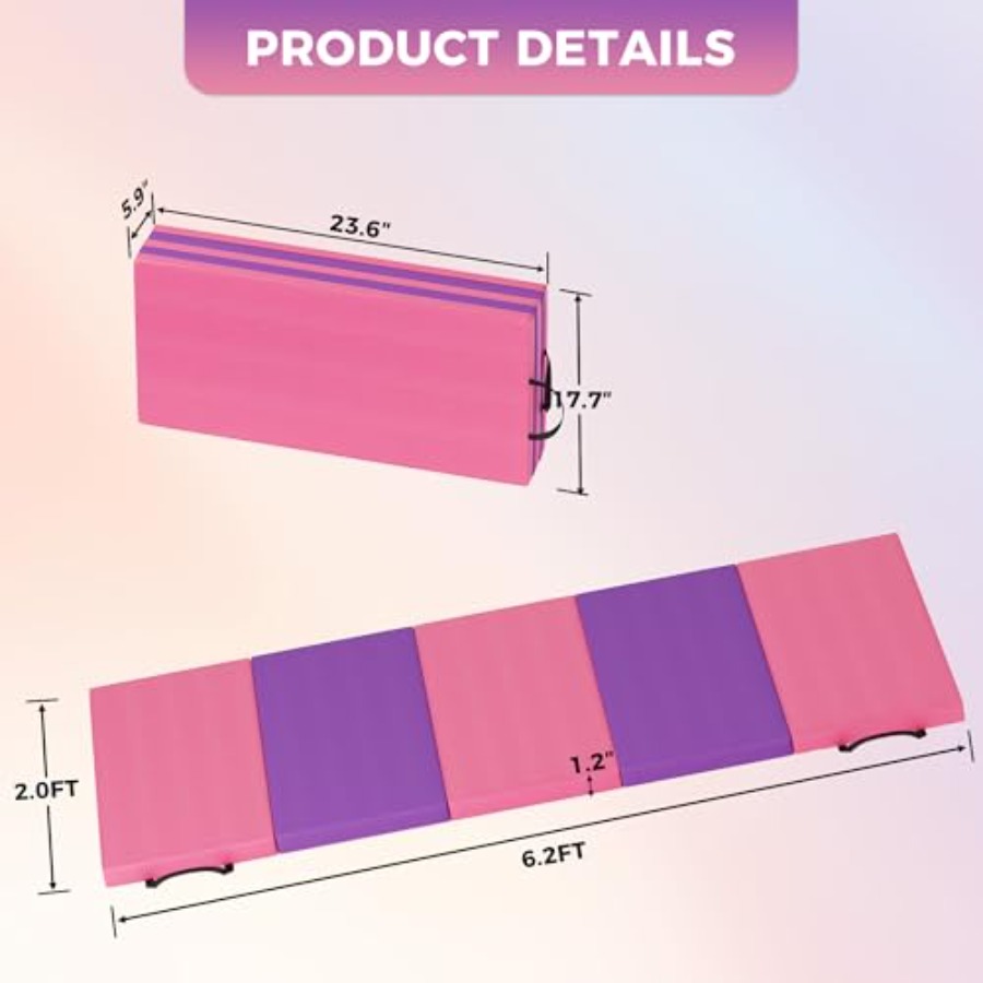 Folding Gymnastics Mat, Exerci - Pilates & Yoga Unleashed International Academy 评论和价格