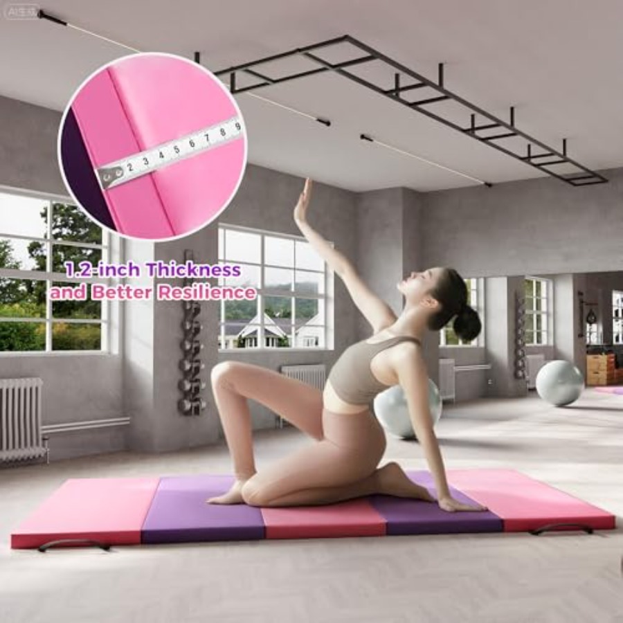 Folding Gymnastics Mat, Exerci - Pilates & Yoga Unleashed International Academy 评论和价格