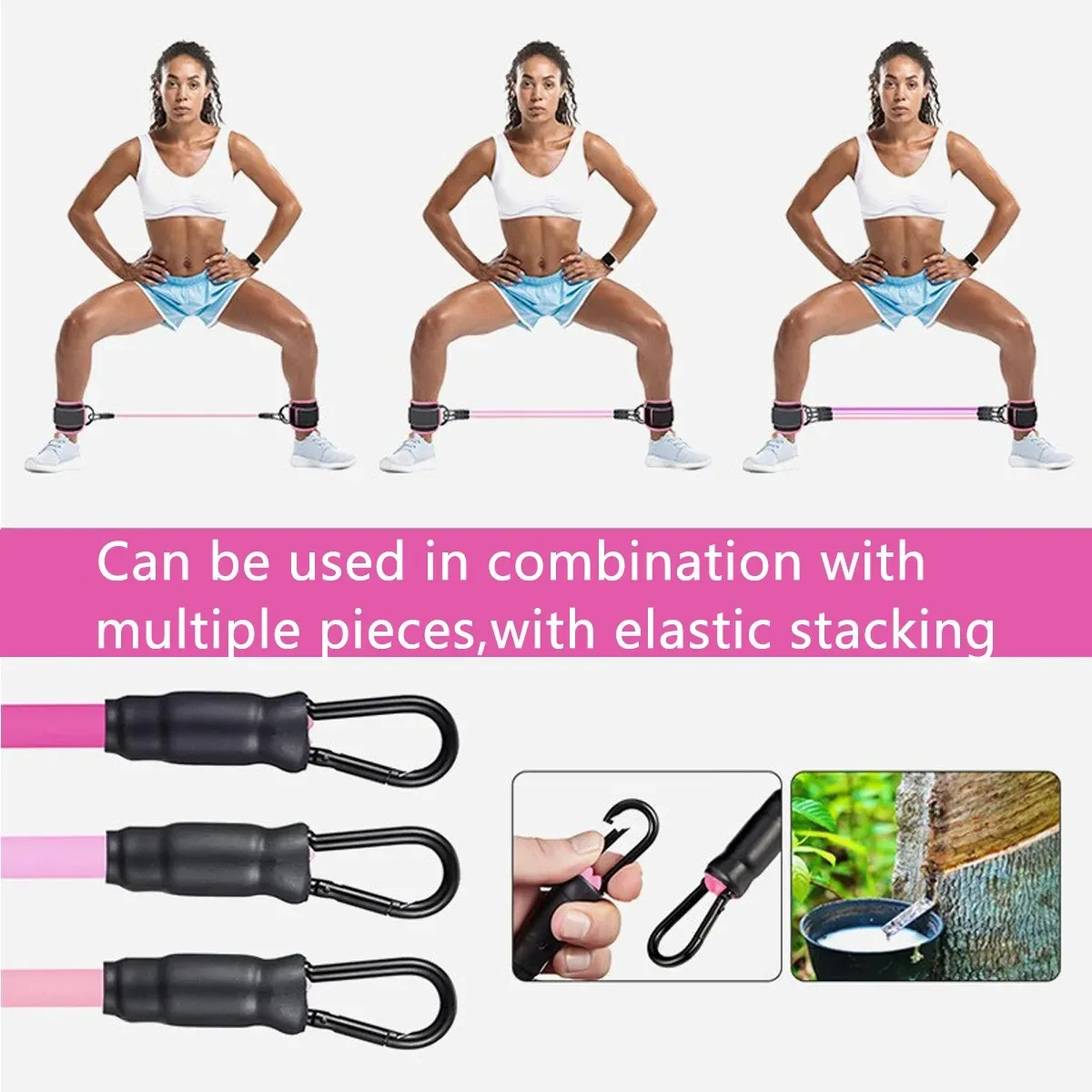 Ankle Strap Resistance Bands H - Pilates Ankle Strap 评论和价格