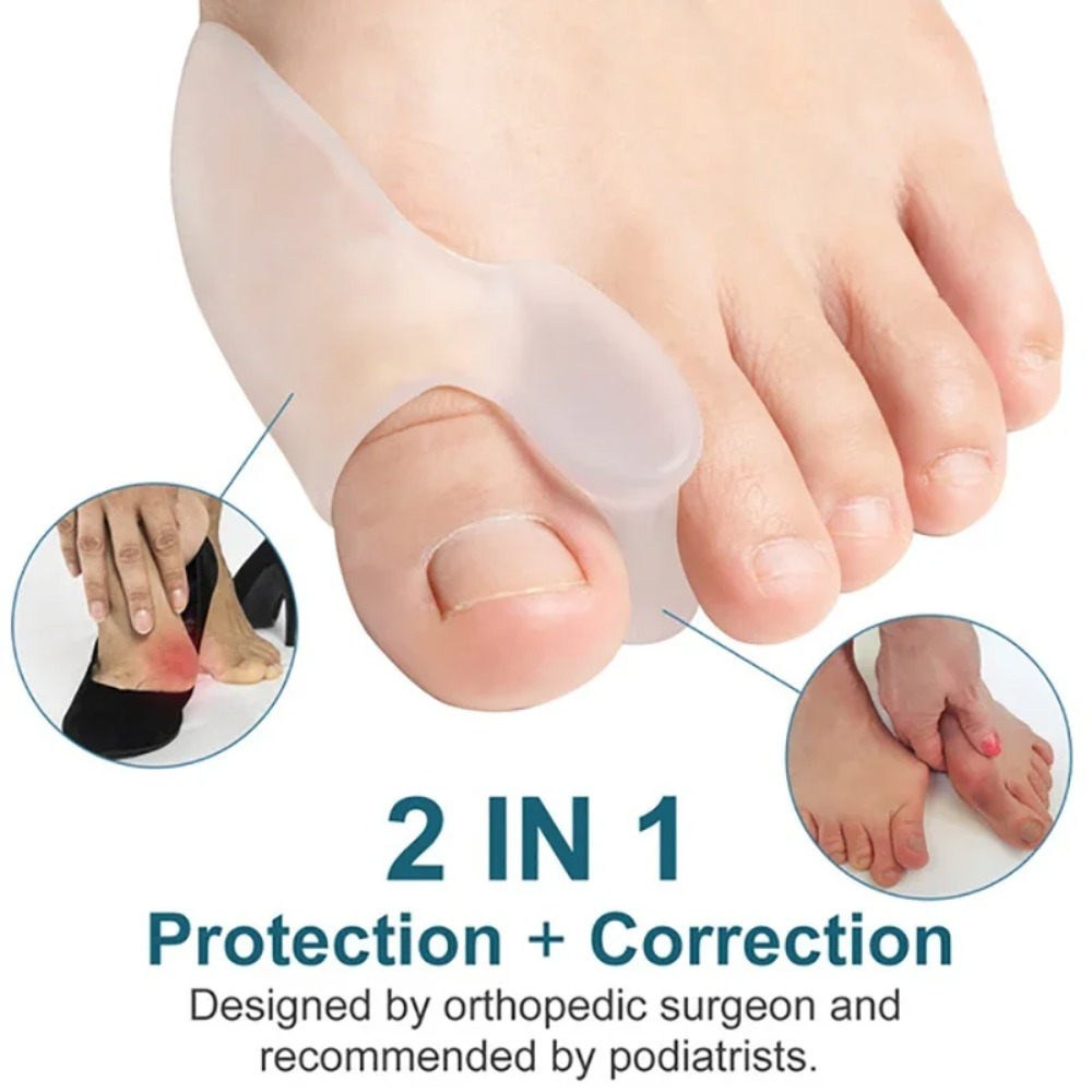 2PCS Silicone Gel Thumb Correc - Toe Separator Silicon 评论和价格