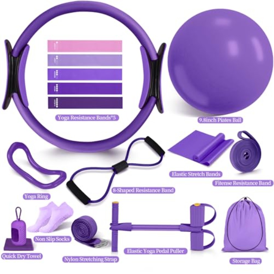 Pilates Essentials Kit for Wom - Pilates Yoga Resistance Ring 评论和价格