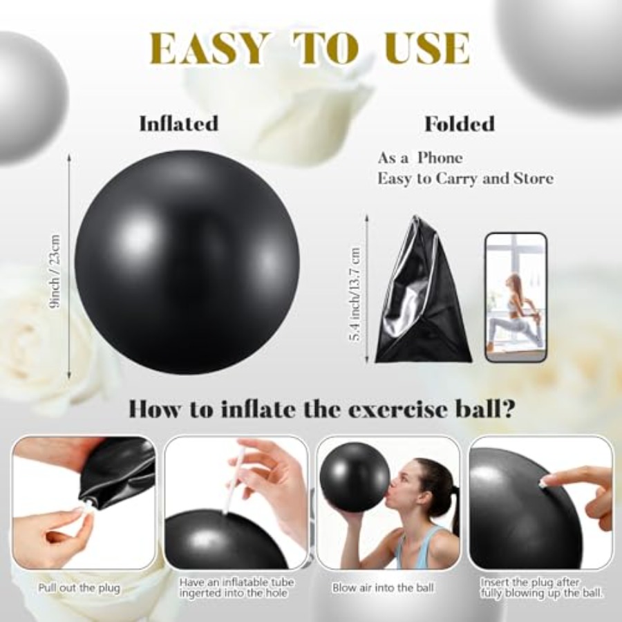 40 Pcs 9 Inch Exercise Pilates - Pilates Ball Mini 评论和价格