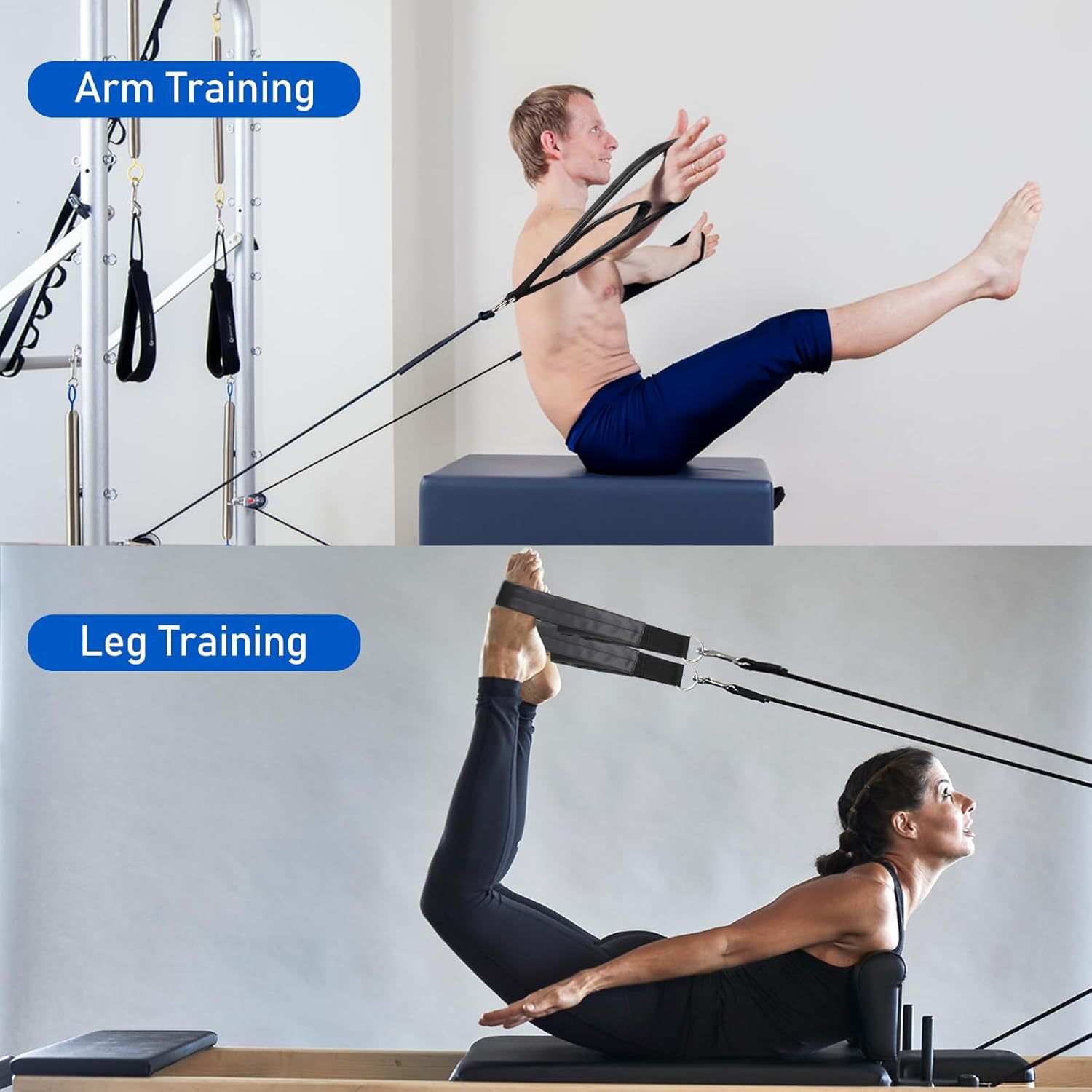 Double Ring Elastic Yoga Pilat - Pilates Ankle Strap 评论和价格