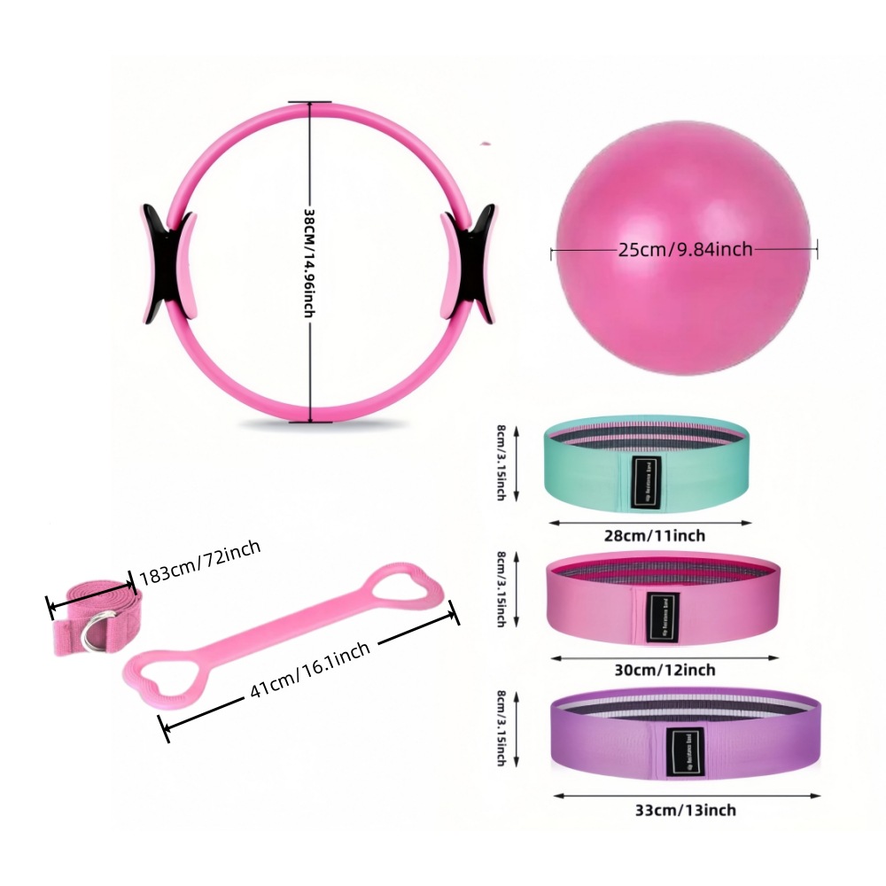 8-piece Pilates Ring Ring Set  - Pilates Yoga Resistance Ring 评论和价格