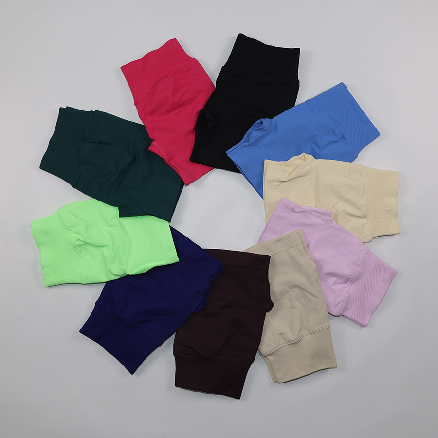 Low Ribbed Waist Yoga Shorts W - Pilates Yoga Logo 评论和价格