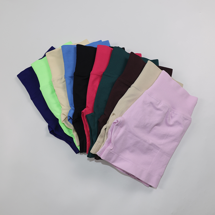 Low Ribbed Waist Yoga Shorts W - Pilates Yoga Logo 评论和价格