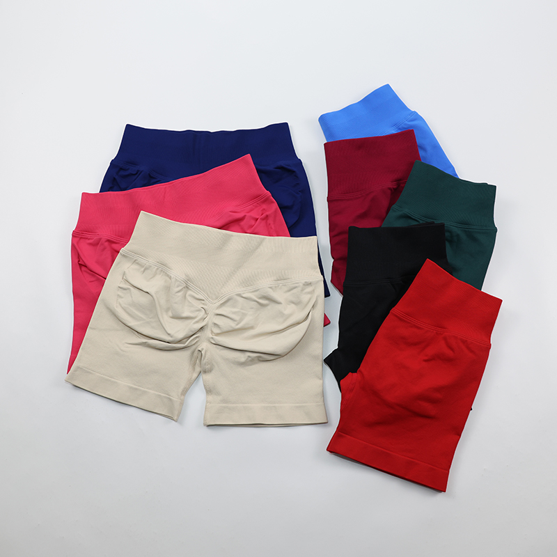 Low Ribbed Waist Yoga Shorts W - Pilates Yoga Logo 评论和价格