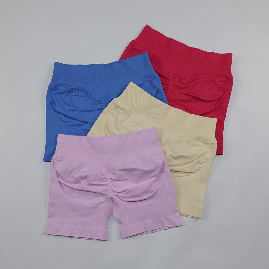 Low Ribbed Waist Yoga Shorts W - Pilates Yoga Logo 评论和价格