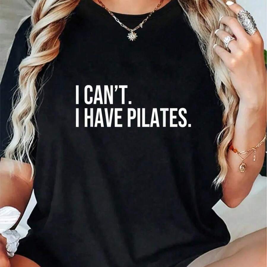 100% Cotton Casual Short Sleev - Pilates & Yoga Unleashed International Academy 评论和价格