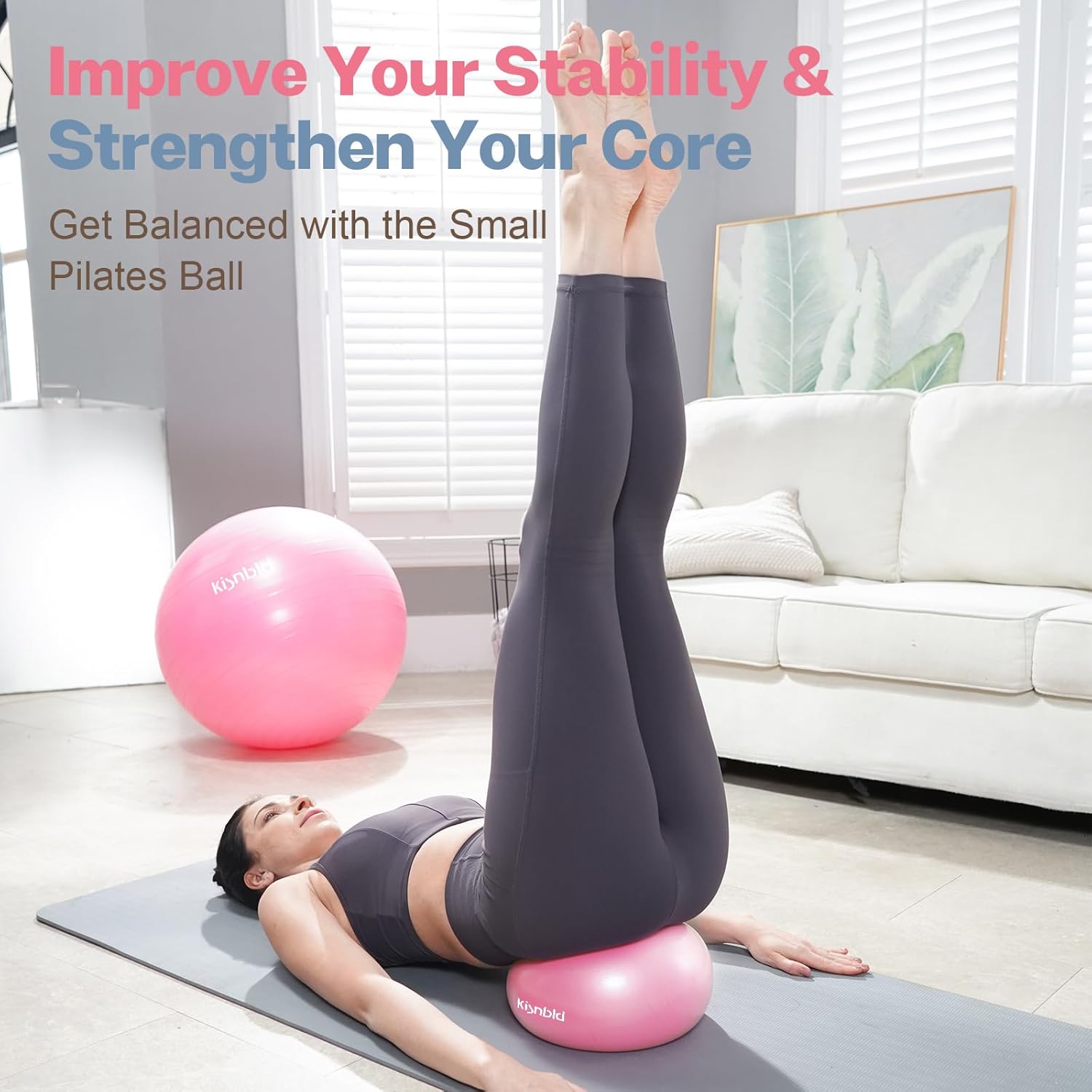 9 Inch Mini Pilates Ball, Anti - Pilates Ball Mini 评论和价格