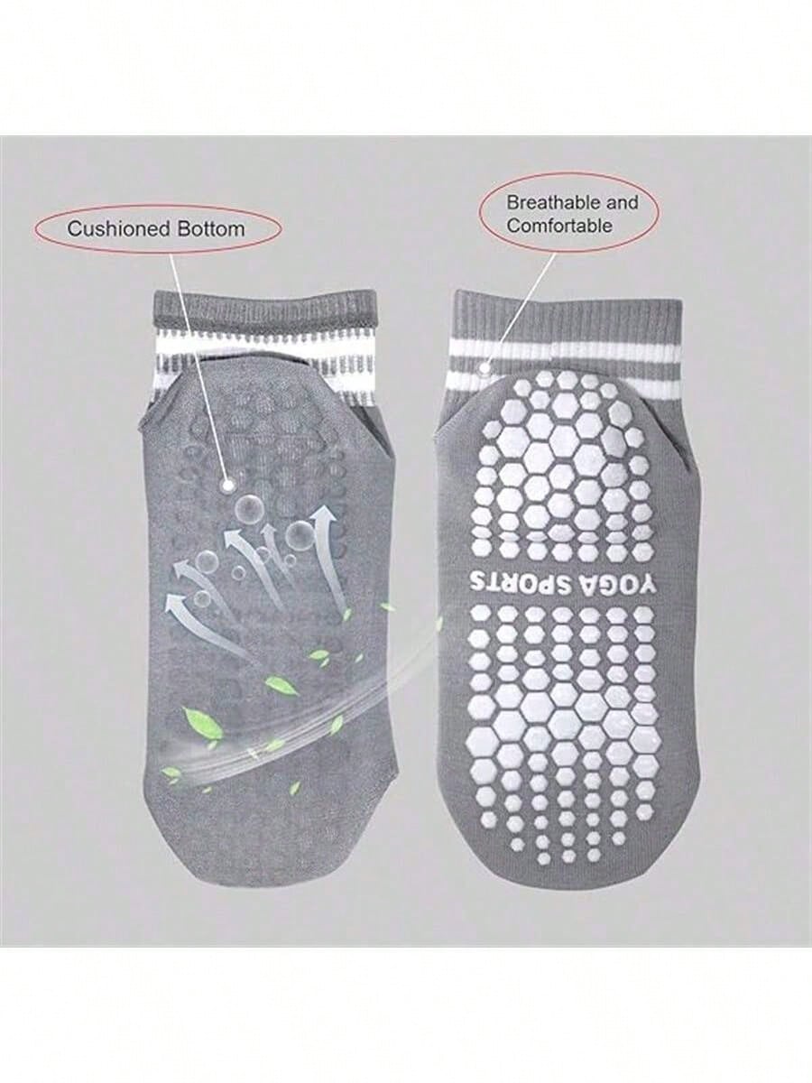 5 Pairs Women Double Stripe No - Pilates & Yoga Unleashed International Academy 评论和价格