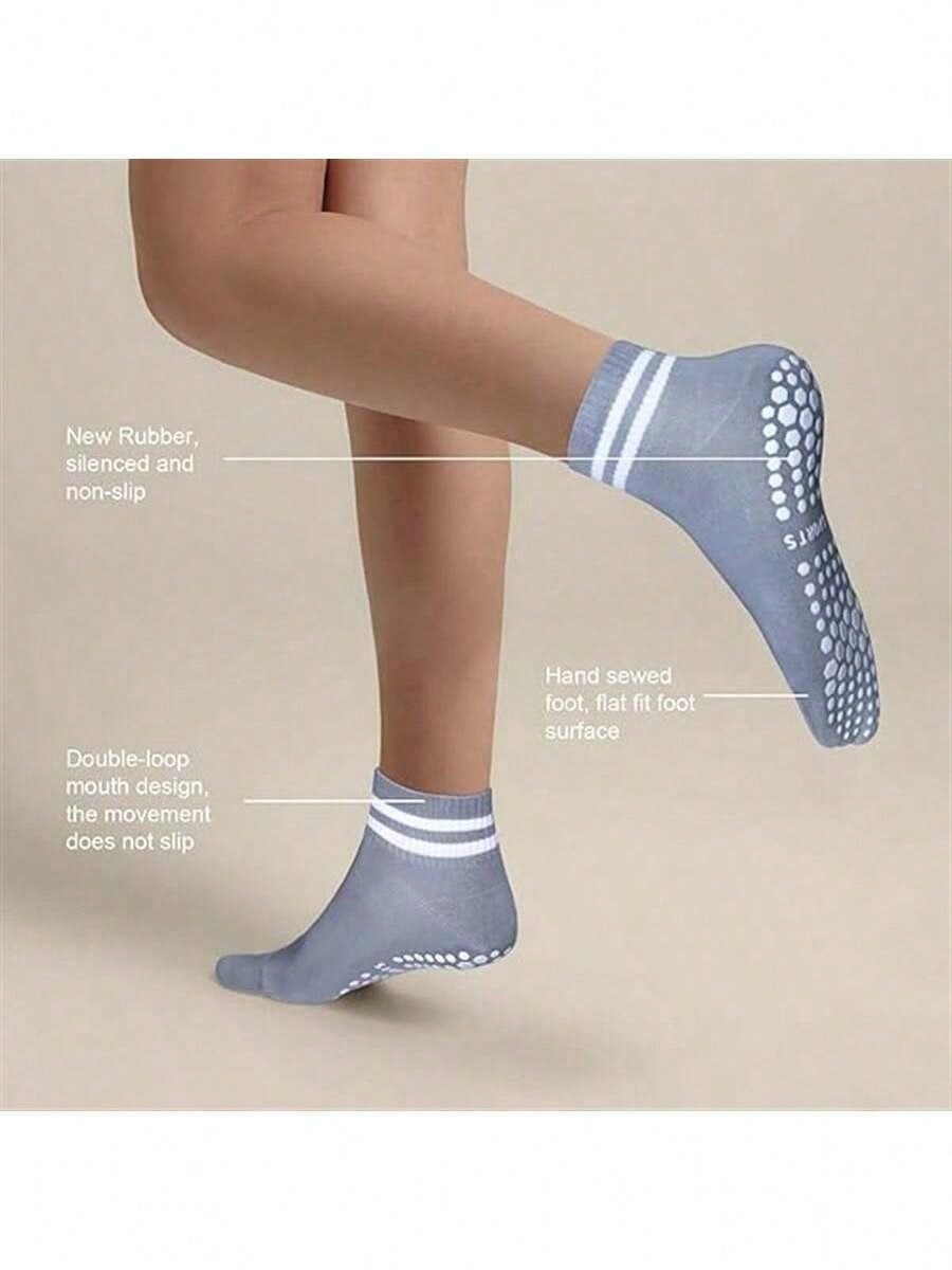 5 Pairs Women Double Stripe No - Pilates & Yoga Unleashed International Academy 评论和价格