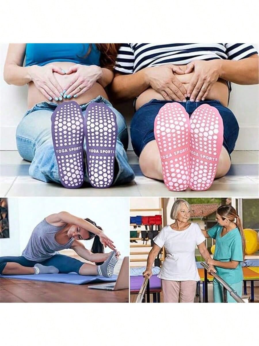 5 Pairs Women Double Stripe No - Pilates & Yoga Unleashed International Academy 评论和价格