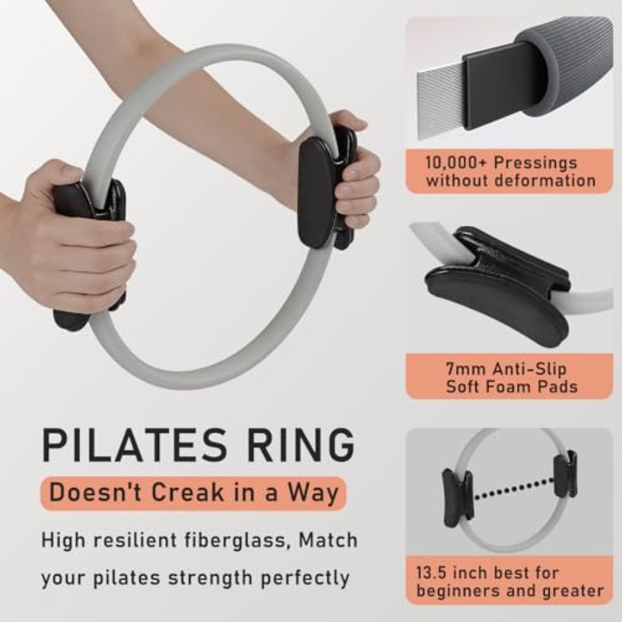 Pilates Ring Kit with Adjustab - Pilates Toning Ball 评论和价格