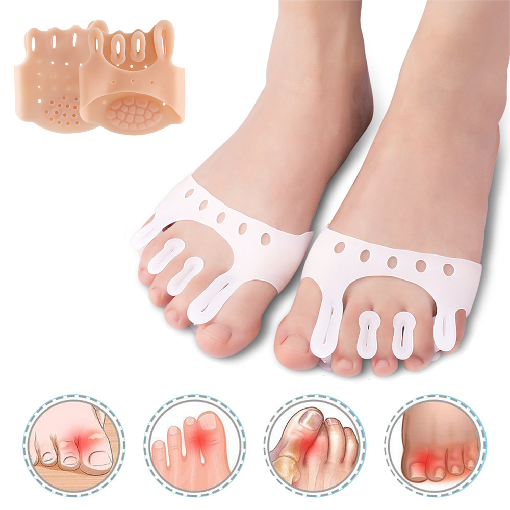 2pieces=1pair Gel Silicone Bun - Toe Separator Silicon 评论和价格