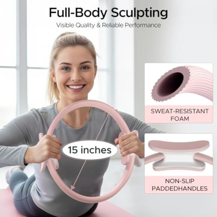 Pilates Ring Kit for Women Hom - Pilates Yoga Resistance Ring 评论和价格