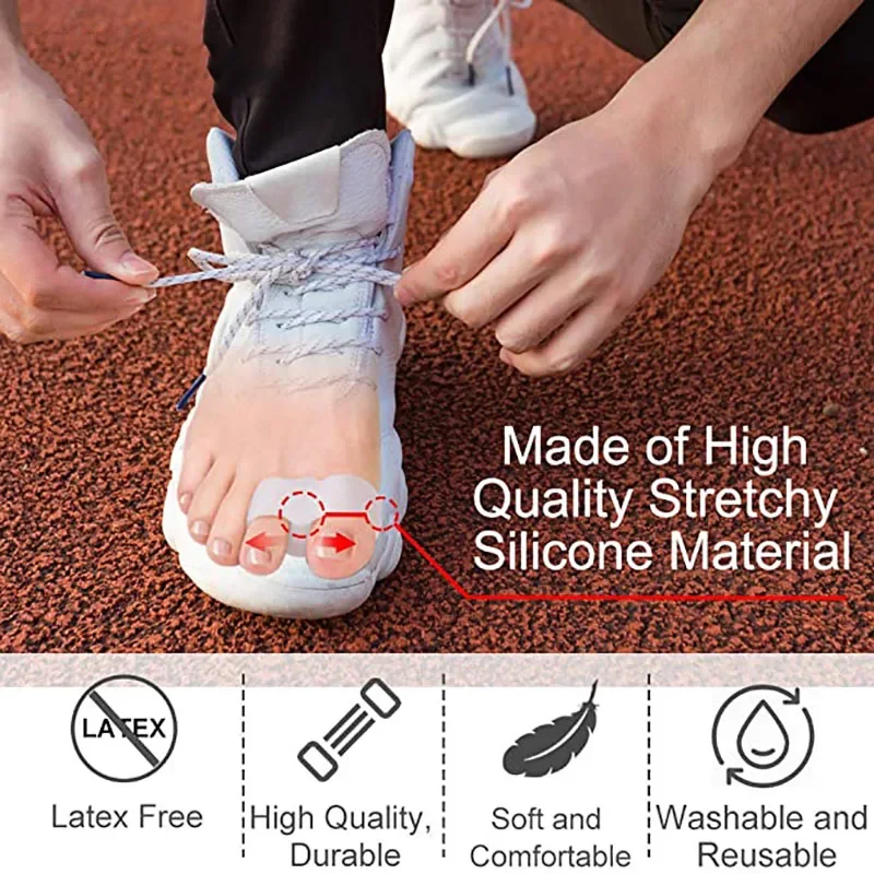 1pair Silicone Two Hole Toe Se - Toe Separator Silicon 评论和价格