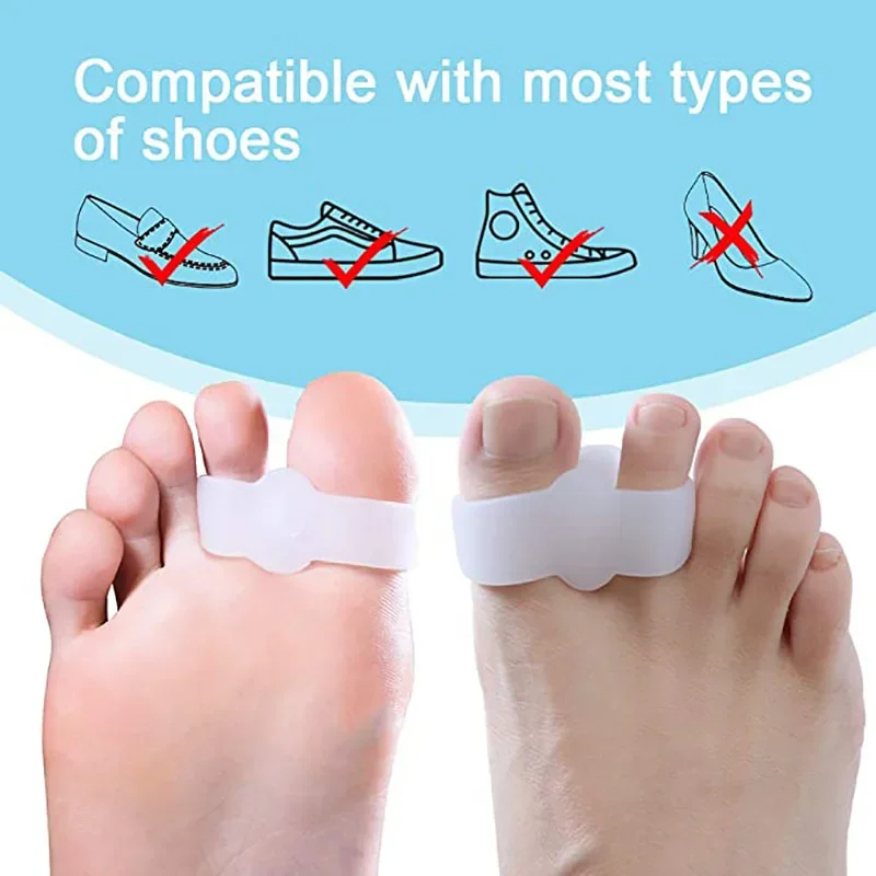 1pair Silicone Two Hole Toe Se - Toe Separator Silicon 评论和价格