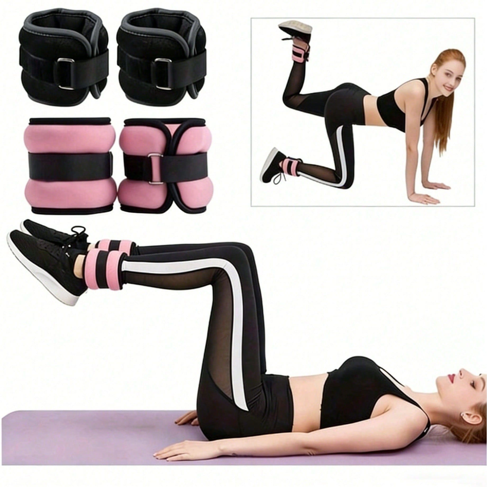 2pcs Wrist & Ankle Weight Bags - Pilates Ankle Strap 评论和价格