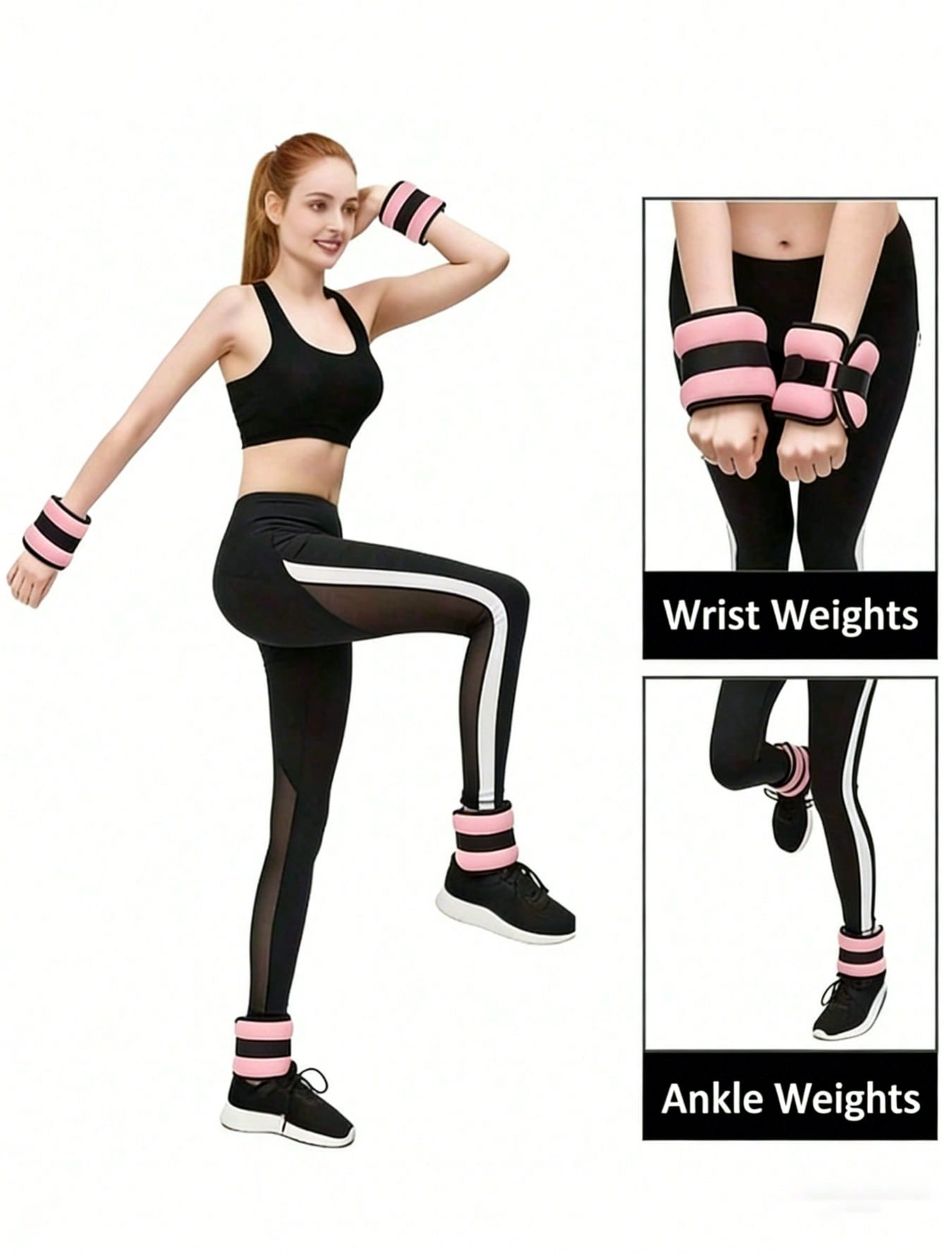 2pcs Wrist & Ankle Weight Bags - Pilates Ankle Strap 评论和价格