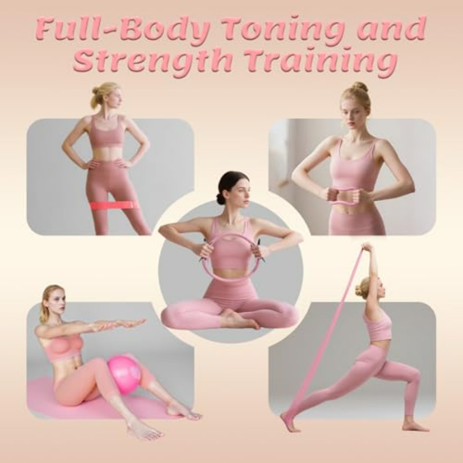 Pilates Equipment Kit for Wome - Pilates Yoga Resistance Ring 评论和价格