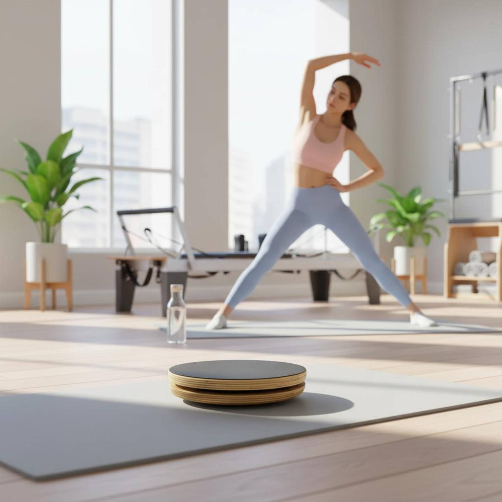 2 Pieces Wooden Pilates Disc S - Pilates & Yoga Unleashed International Academy 评论和价格